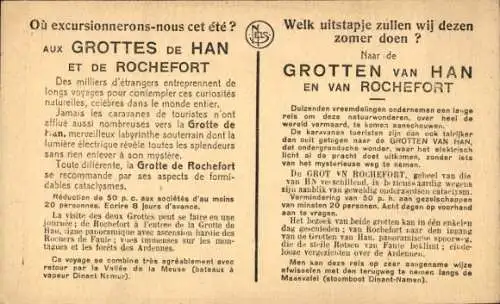 Ak Grotte de Han Han sur Lesse Wallonien Namur, Grottes de Rochefort, Tropfsteinhöhlen