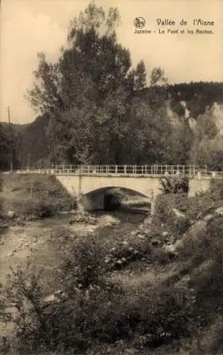 Ak Juzaine Durbuy Wallonien Luxemburg, Pont et les Rochers