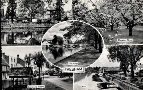 Ak Evesham Worcestershire England, Avon, Blossom Time, Almoney Stocks