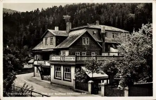 Ak Schwarzburg in Thüringen, Gasthaus Sächsischer Hof