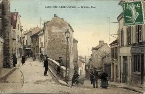 CPA Carrières Saint Denis Carrières-sur-Seine Yvelines, Grande Rue