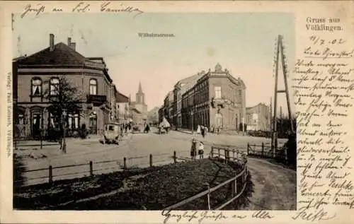 Ak Völklingen im Saarland, Passanten in der Wilhelmstraße 1902