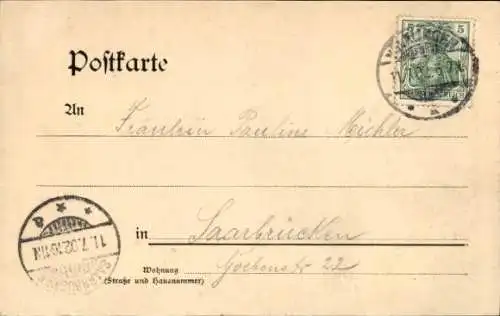 Ak Völklingen im Saarland, Passanten in der Wilhelmstraße 1902