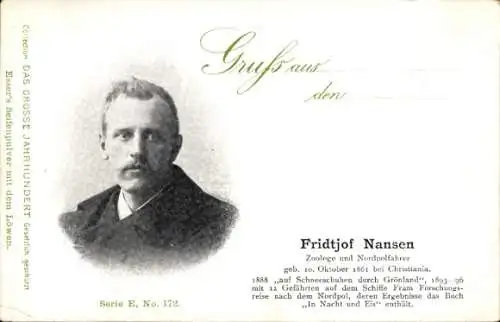 Ak Fridtjof Nansen, Zoologe und Nordpolfahrer, Das große Jahrhundert, Esser's Seifenpulver