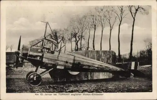 Ak Tornay Haute-Marne, englischer Moran-Eindecker, 10. Januar