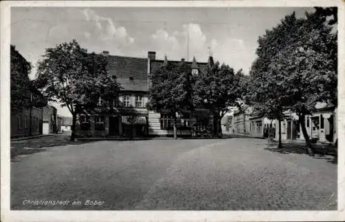 Ak Krzystkowice Christianstadt Nowogród Bobrzański Naumburg am Bober Schlesien, Ortspartie