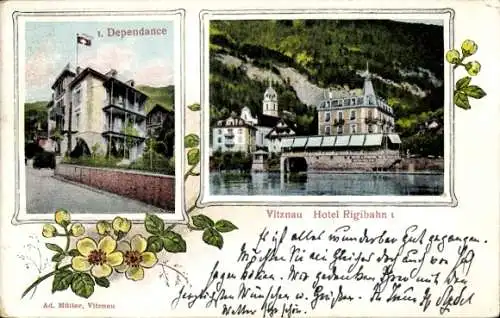 Ak Vitznau Kanton Luzern, 1. Dependance, Hotel Rigibahn