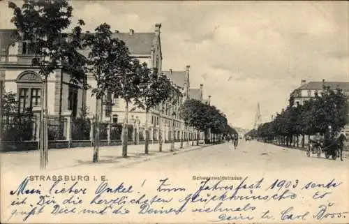 Ak Straßburg Elsass Bas Rhin, Schwarzwaldstraße