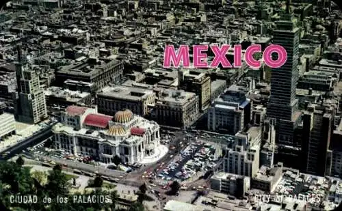 Ak Ciudad de Mexico Mexiko Stadt, Luftbild