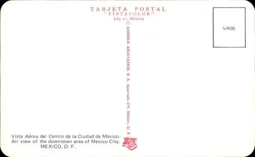 Ak Ciudad de Mexico Mexiko Stadt, Luftbild