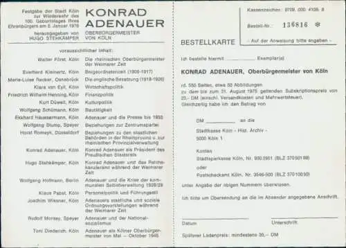 Klapp Ak Konrad Adenauer, Oberbürgermeister von Köln