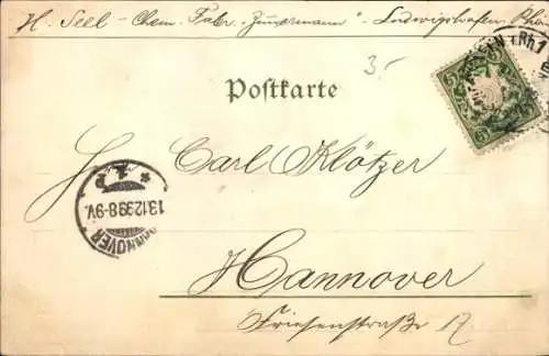 Ak Mann mit Fahrrad unterwegs, Per Eilboten zu bestellen