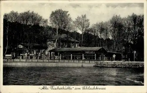 Ak Berlin Zehlendorf, Schlachtensee, Alte Fischerhütte