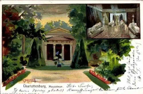 Künstler Litho Münch, C., Berlin Charlottenburg, Mausoleum