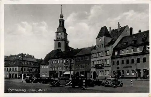 Ak Frankenberg in Sachsen, Markt