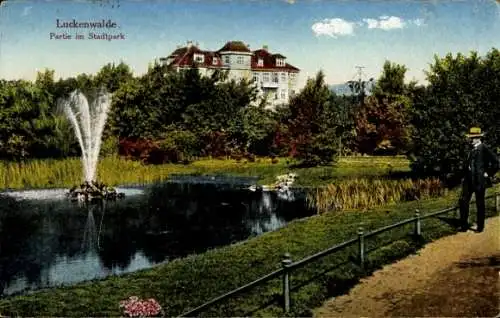 Ak Luckenwalde in Brandenburg, Partie im Stadtpark