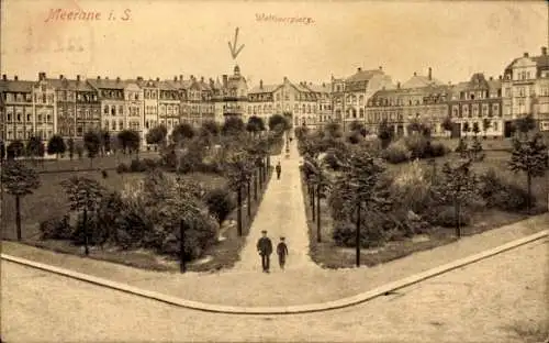 Ak Meerane in Sachsen, Wettinerplatz