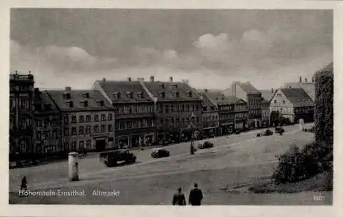 Ak Hohenstein Ernstthal Landkreis Zwickau, Partie am Altmarkt