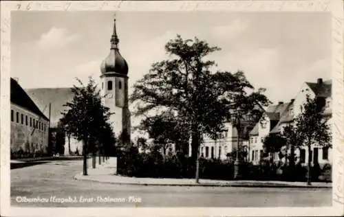 Ak Olbernhau im Erzgebirge, Ernst Thälmann Platz