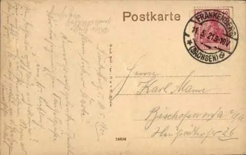 Ak Frankenberg in Sachsen, Kriegerdenkmal