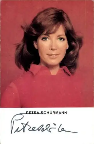 Ak Schauspielerin Petra Schürmann, Portrait, Autogramm