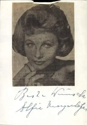 Ak Schauspielerin Elfie Mayerhofer, Portrait, Autogramm