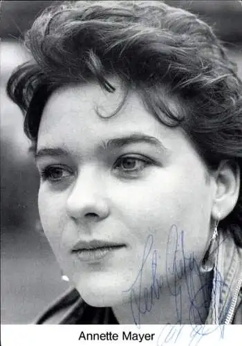 Ak Schauspielerin Annette Mayer, Portrait, Autogramm
