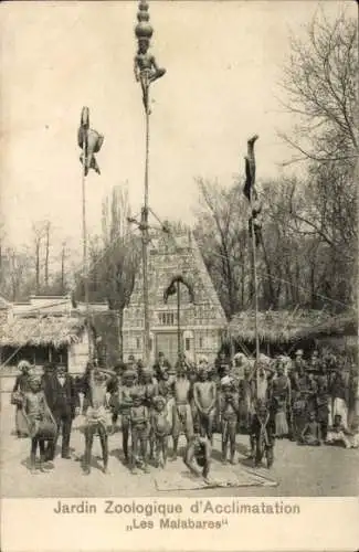 Ak J. und G. Hagenbeck's Malabaren-Truppe, Völkerschau, Akrobaten