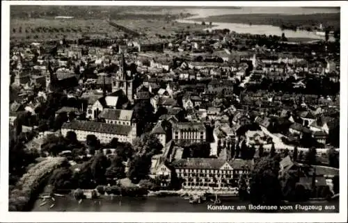 Ak Konstanz am Bodensee, Fliegeraufnahme