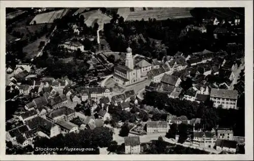 Ak Stockach im Hegau Baden, Fliegeraufnahme