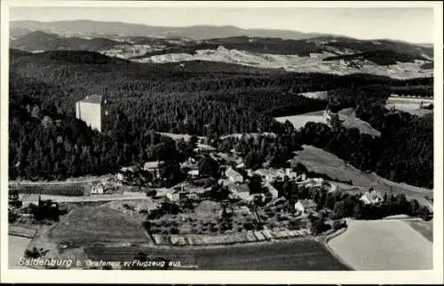 Ak Saldenburg Niederbayern, Fliegeraufnahme