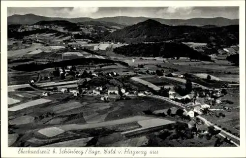 Ak Eberhardsreuth Schönberg im Bayerischen Wald, Fliegeraufnahme