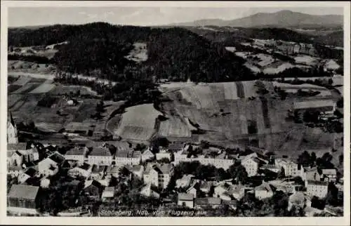 Ak Schönberg in Niederbayern, Fliegeraufnahme