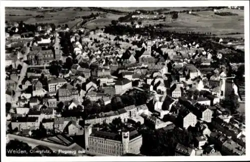 Ak Weiden in der Oberpfalz, Fliegeraufnahme