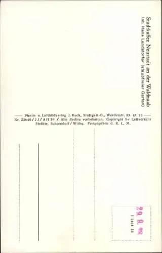 Ak Neustadt an der Waldnaab, Fliegeraufnahme