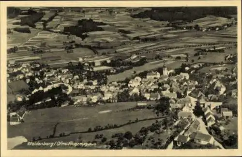 Ak Weidenberg in Oberfranken, Fliegeraufnahme