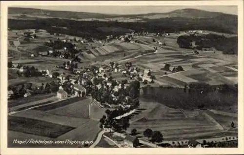 Ak Nagel im Fichtelgebirge Oberfranken, Fliegeraufnahme