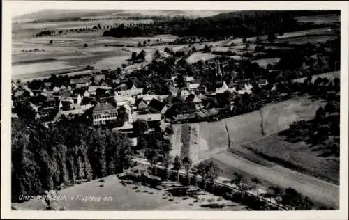 Ak Unterleiterbach Zapfendorf in Oberfranken, Fliegeraufnahme