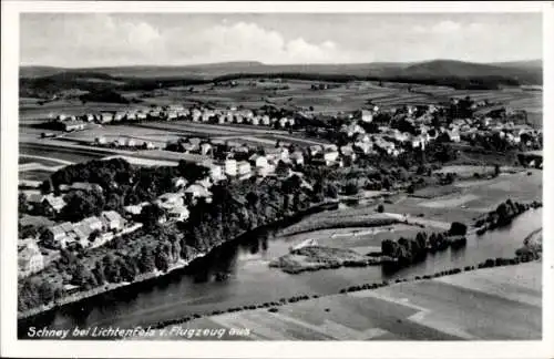 Ak Schney Lichtenfels im Obermainland Oberfranken, Fliegeraufnahme