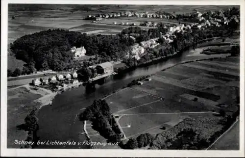 Ak Schney Lichtenfels im Obermainland Oberfranken, Fliegeraufnahme