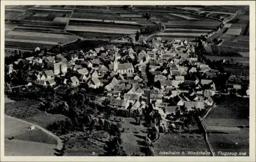 Ak Ickelheim Bad Windsheim in Mittelfranken Bayern, Fliegeraufnahme