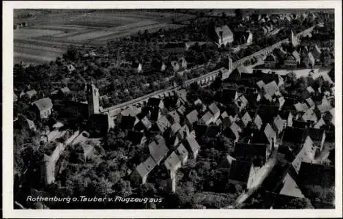 Ak Rothenburg ob der Tauber Mittelfranken, Fliegeraufnahme