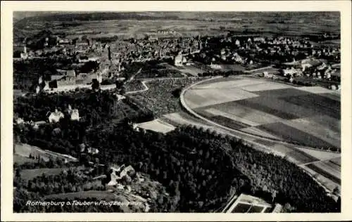 Ak Rothenburg ob der Tauber Mittelfranken, Fliegeraufnahme