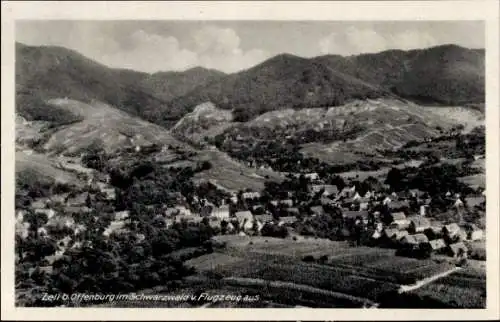 Ak Zell Weierbach Offenburg am Schwarzwald, Fliegeraufnahme