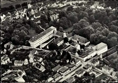 Ak Wallerstein in Schwaben,  Schloss, Englisches Institut, Fliegeraufnahme