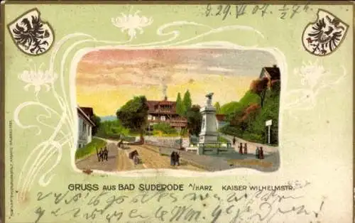 Präge Litho Bad Suderode Quedlinburg im Harz, Kaiser-Wilhelmstraße