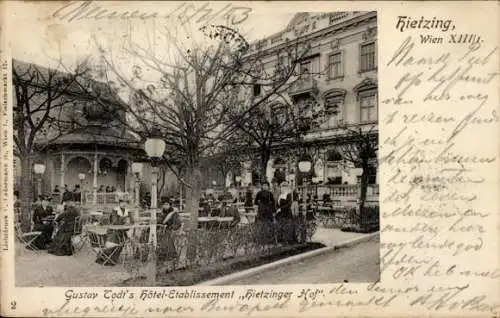 Ak Wien 13 Hietzing Österreich, Terrasse, Hietzinger Hof