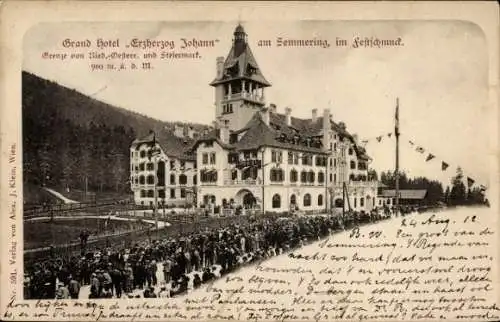 Ak Semmering in Niederösterreich, Grand Hotel Erzherzog Johann