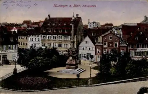 Ak Kitzingen in Mainfranken Bayern, Königsplatz