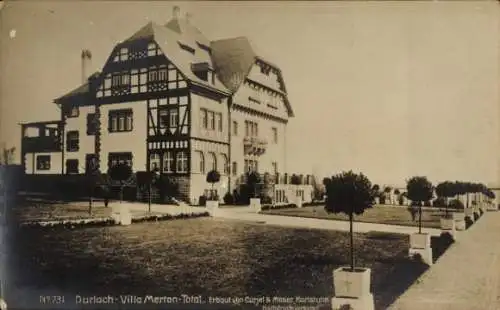 Foto Ak Durlach Karlsruhe in Baden, Villa Merton